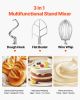 Commercial Food Mixer 20Qt 750W 3 Speeds Adjustable 105 180 and 408 RPM Food Processor Heavy Duty with Stainless Steel Bowl Dough Hooks Whisk Beater f