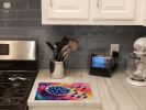 NEW Colorful Blueberries Glass Cutting Board Decorative Tempered Glass Kitchen Cutting and Serving Board Large Size Chopping Board