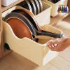 3 Pack Rolling Storage Bins with Wheels, Large Plastic Storage Containers for Kitchen, Pantry, Bathroom and Closet Organization