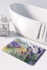Lavender in Watercolor Memory Foam Kitchen Mat Machine Washable Anti-Fatigue Mat Cushion Comfort Bath Mat or Kitchen Rug