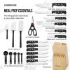 22-Piece Never Needs Sharpening Stainless Steel Knife Set with Tool Set Black