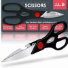 Food Scissors, Sharp Scissors with Nutcrackers, Bottle Opener, Can Opener, Vegetable Cutting Scissors, Chopping Scissors