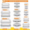 52 PCS Food Storage Containers with Lids Airtight (26 Lids 26 Containers)- Reusable Plastic Leakproof Meal-Prep Container for Kitchen Storage Organiza