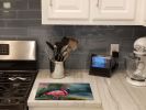 NEW Flamingo Glass Cutting Board Decorative Tempered Glass Kitchen Cutting and Serving Board Large Size Chopping Board