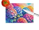 NEW Hydrangeas in Color Glass Cutting Board Decorative Tempered Glass Kitchen Cutting and Serving Board Large Size Chopping Board