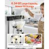 Commercial Hard Ice Cream Machine, 2000W 3.17-5.28 Gal/Hour, Countertop Gelato Hard Serve Ice Cream Maker with 6L 304 Stainless Steel Cylinder