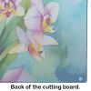 NEW Orchids in Watercolor Glass Cutting Board Decorative Tempered Glass Kitchen Cutting and Serving Board Large Size Chopping Board