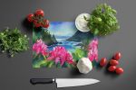 NEW Washington Coast Rhododendrons in Watercolor Glass Cutting Board Decorative Tempered Glass Kitchen Cutting and Serving Board Large Size Chopping B