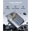 2 Pack Stainless Steam Hotel Pans, 1/2 Size Table Steam Pans With Lids, 6 Inch Deep, Anti Jam Restaurant Supplies Reusable Catering Storage for Home