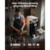 Commercial Drip Coffee Maker, 16-17 Cups Machine with 2.5 L Thermal Carafe, Keep Warm for 4 Hours, Stainless Steel Brewer with Auto Water Filling