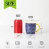 10 oz Coffee Mugs Set of 6 with Handle, Coffee Cups Ceramic for Cappuccino Latte Cocoa Milk Tea, Dishwasher Microwave Safe, Assorted Colors