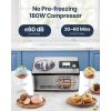 Automatic Ice Cream Maker with Built-in Compressor, 2 Quart No Pre-freezing Fruit Yogurt Machine, Stainless Steel Electric Sorbet Maker
