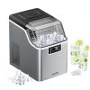 Silonn Countertop Ice Cube Ice Makers, 45lbs Per Day, Auto Self-Cleaning, 24 Pcs Ice Cubes in 13 Min, 2 Ways to Add Water