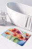 Gerbera Daisies in Watercolor Memory Foam Kitchen Mat Machine Washable Anti-Fatigue Mat Cushion Comfort Bath Mat or Kitchen Rug