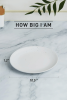 Moon Dinner Plates Set of 6, 10.5 Inch Ceramic Plates with Speckled Design, Large Salad Plates set of 6, Microwave and Dishwasher Safe, White