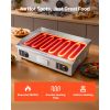 Commercial Electric Griddle, 25.79 x 15.75 inch, 2800W, 122-570 Fahrenheit Adjustable Temp Control, Stainless Steel Body, Full Flat, with 2 Spatulas
