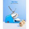Ice Crusher Machine, 286lbs Per Hour Electric 4 Blades Snow Cone Maker, Stainless Steel Shaved Ice Machine with Bowl and Cover
