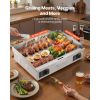 Commercial Electric Griddle, 25.79 x 15.75 inch, 2800W, 122-570 Fahrenheit Adjustable Temp Control, Stainless Steel Body, Full Flat, with 2 Spatulas