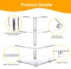 4 Tier Cupcake Stand Acrylic Tower Display with LED Light Premium Holder Dessert Tree Tower for Birthday Cady Bar Décor Weddings
