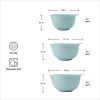 7-Piece Plastic Nesting Mixing Bowl Set and Prep Bowls with Lids, Mineral Water