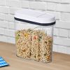 (2 pack)19-Cup Airtight Cereal Container, BPA-Free Food Storage with Easy-Grip Handle and One-Handed Lid for Pantry & Kitchen Organization