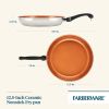 Classic Traditions 12.5 Inch Ceramic Nonstick Frying Pan, Induction Compatible, Metal Utensil Safe, Dishwasher Safe, Stainless Steel