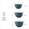 7-Piece Plastic Nesting Mixing Bowl Set and Prep Bowls with Lids, Agave