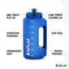 Half Gallon Plastic Water Bottle with Straw and Time Marker | Large Reusable Jug with Handle and Leak Proof Lid for All Day Hydration