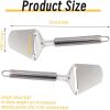 2Pcs Cheese Slicer Handheld, Small Stainless Steel Silver Cheese Peeler Planer Cutter Tools for Block Butter Squares for Kitchen Cooking