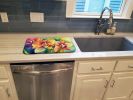 Orchids in Watercolor Dish Drying Mat Absorbent Dish Drying Mat Pad for Kitchen Counter Dish Drainer Mat for Countertop, 14 x 21", Multicolor