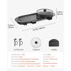 Hot Pot with Grill, 2200W 2-in-1 Electric Smokeless Grill and Hot Pot, Korean BBQ Shabu Shabu Hotpot with Separate Dual Temperature Control