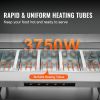 5-Pan Commercial Food Warmer, 5 x 20.6QT Electric Steam Table, 3750W Professional Buffet Catering Food Warmer with Acrylic Sneeze Guard