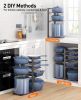 Pots and Pans Organizer under Cabinet, 20.8" Height Heavy Duty 120LBS Pots Pans Organizer Rack for Cabinet 8-Tier Adjustable for Big Stockpots