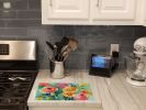 NEW Ranunculus in Watercolor Glass Cutting Board Decorative Tempered Glass Kitchen Cutting and Serving Board Large Size Chopping Board