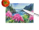 NEW Washington Coast Rhododendrons in Watercolor Glass Cutting Board Decorative Tempered Glass Kitchen Cutting and Serving Board Large Size Chopping B