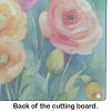 NEW Ranunculus in Watercolor Glass Cutting Board Decorative Tempered Glass Kitchen Cutting and Serving Board Large Size Chopping Board