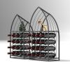 Sailboat Shaped Wine Cabinet Rack, 2 Piece Display Rack, Freestanding Wine Cabinet with Bottle Storage, Spirits and Wine Home Bar, Kitchen