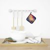Colorful Lisianthus Pair of Pot Holders Kitchen Heat Resistant Pot Holders Sets Oven Hot Pads for Cooking Baking BBQ, 7 1/2 x 7 1/2