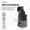 Classic 30-Piece Spin-N-Store Rotating Carousel Stainless Steel Knife Set Tool Set Gray