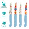 Brilliant Blooms 4-Piece Stainless Steel Steak Knife Set