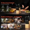 Kitchen Cutlery Set with Knife Block for Household & Commercial