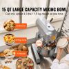 Commercial Food Mixer, 14L Commercial Stand Mixer with 3 Adjustable Speeds, 550W Dough Mixer with Stainless Steel Bowl and 3 Mixing Attachments