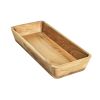 (2 pack) Acacia Wood Oval Serving Bowl, Natural Finish Brown