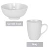 Miibox White Dinnerware Set,20-Piece Service For 4,with Dinner Plates,Salad Plate,Bowls,Mugs and Teaspoons,Porcelain Durable for Christmas,Halloween