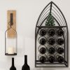 Sailboat Shaped Wine Cabinet Rack, 2 Piece Display Rack, Freestanding Wine Cabinet with Bottle Storage, Spirits and Wine Home Bar, Kitchen