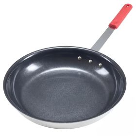 Ceramic Nonstick Egg Pan, Aluminum Frying Pan with Stainless Steel Base, Oven Safe, Dishwasher Safe Skillet (Color: Red, size: 12IN)