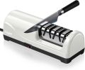 Electric Knife Sharpener for Kitchen, 3-Stage Knife Sharpener Electric with 100% Diamond Abrasives, 20Â° Precision Angle Guide