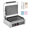 Commercial Panini Grill, 1800W Electric Sandwich Panini Maker, Stainless Steel Sandwichs Press Grill with Handle and Temp Control