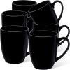 16 oz Large Coffee Mugs Set of 6 Ceramic Coffee Mug White Coffee Cups Tea Cups Idea Gift for Women Men House Warming Gifts New Home Office