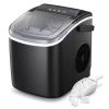 Ice Makers Countertop;  Portable Ice Maker Machine with Handel;  Self-Cleaning Ice Maker;  26Lbs/24H;  9 Ice Cubes Ready in 8 Mins;  for Home/Office/K